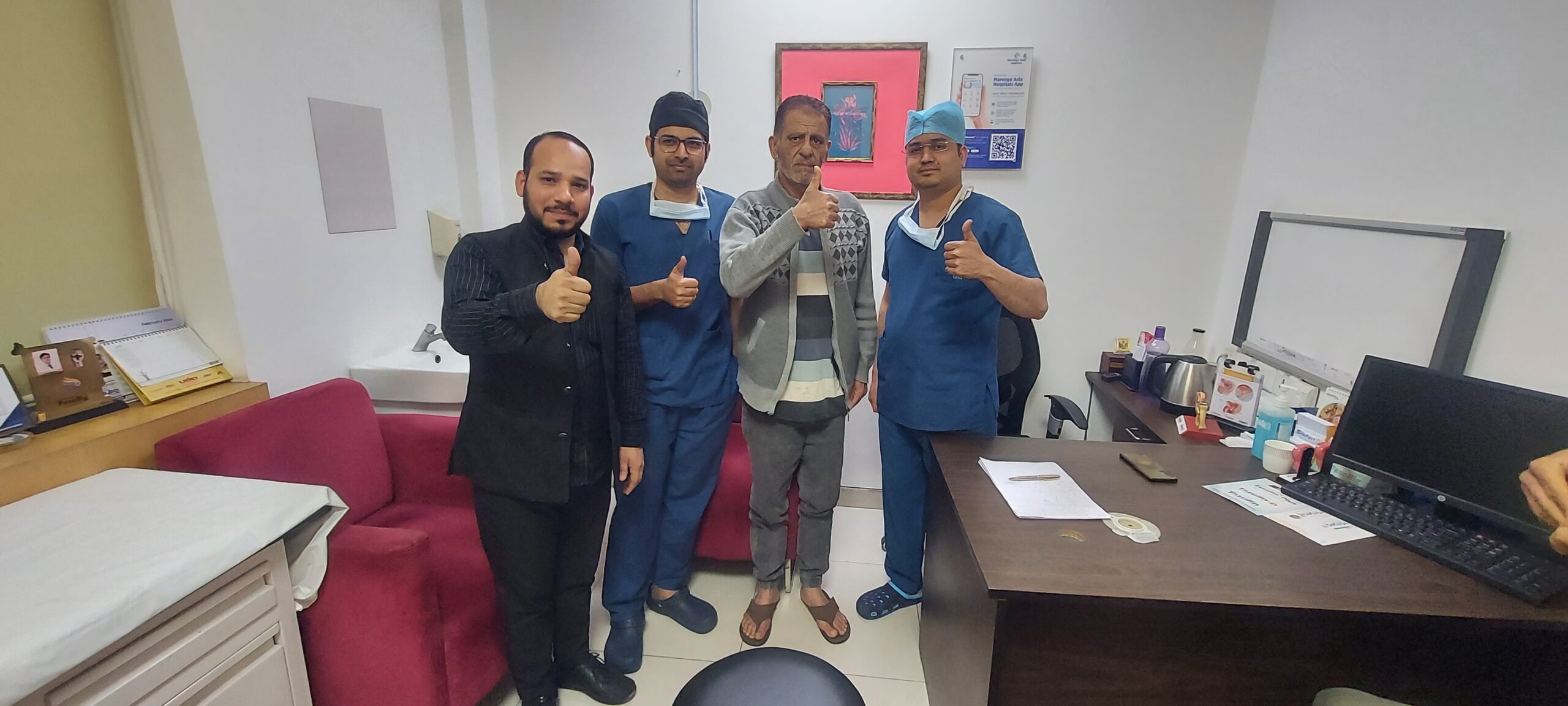 001 - Patient Haitham - after Bladder Cancer Surgery - Marengo Asia Hospital - Dr. Ankur and Dr. Rajeev Sood